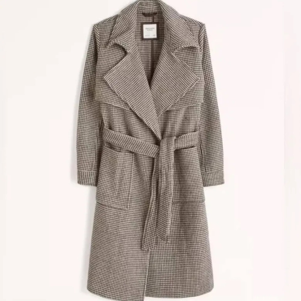 Abercrombie & Fitch Women’s Wool Blend Trench Coat Small Petite